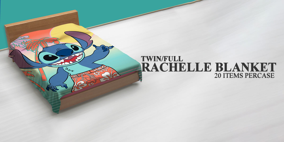 TWIN/FULL RACHELLE BLANKET-(SOLID PACK 20 ITEMS PER CASE)