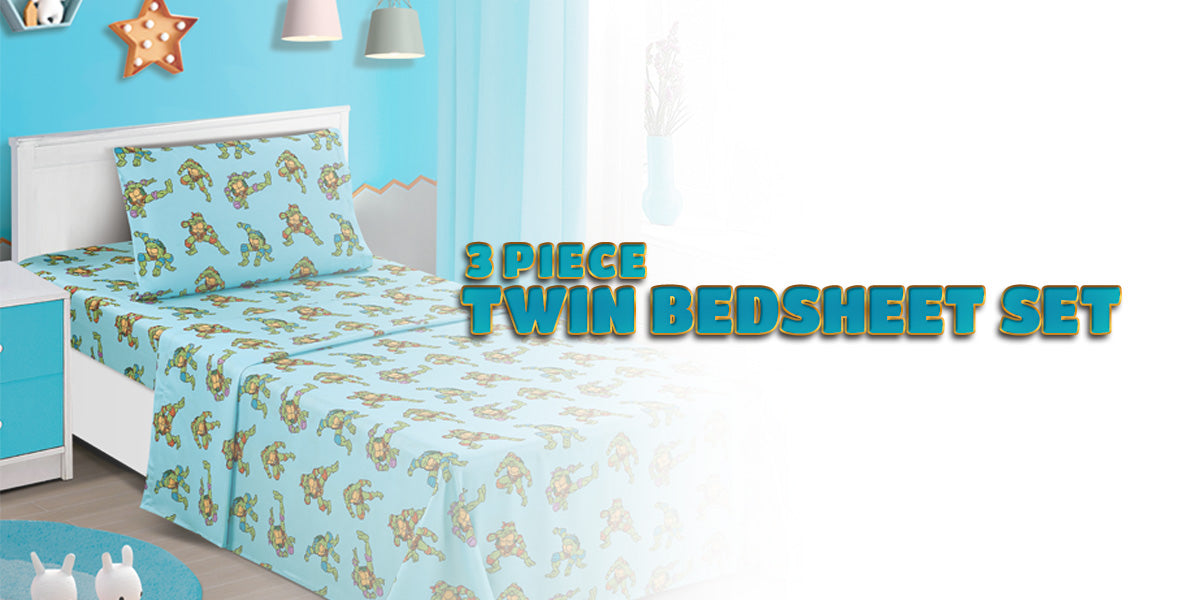 3 PIECE TWIN BEDSHEET SET-(SOLID PACKING: 08 ITEMS IN A CASE)
