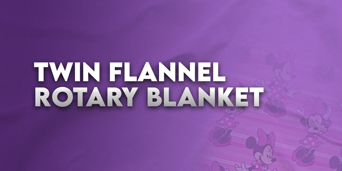 TWIN FLANNEL ROTARY BLANKET-(SOLID PACK 24 ITEMS PER CASE)