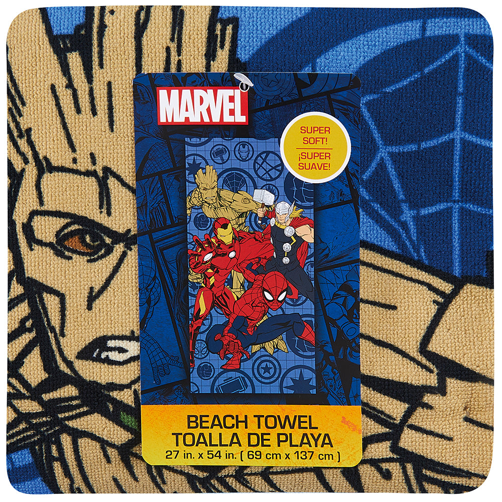 "Universal Team" Avengers 27"x54" Marvel Beach Towel - Solid Packing (24 Items in a Case)