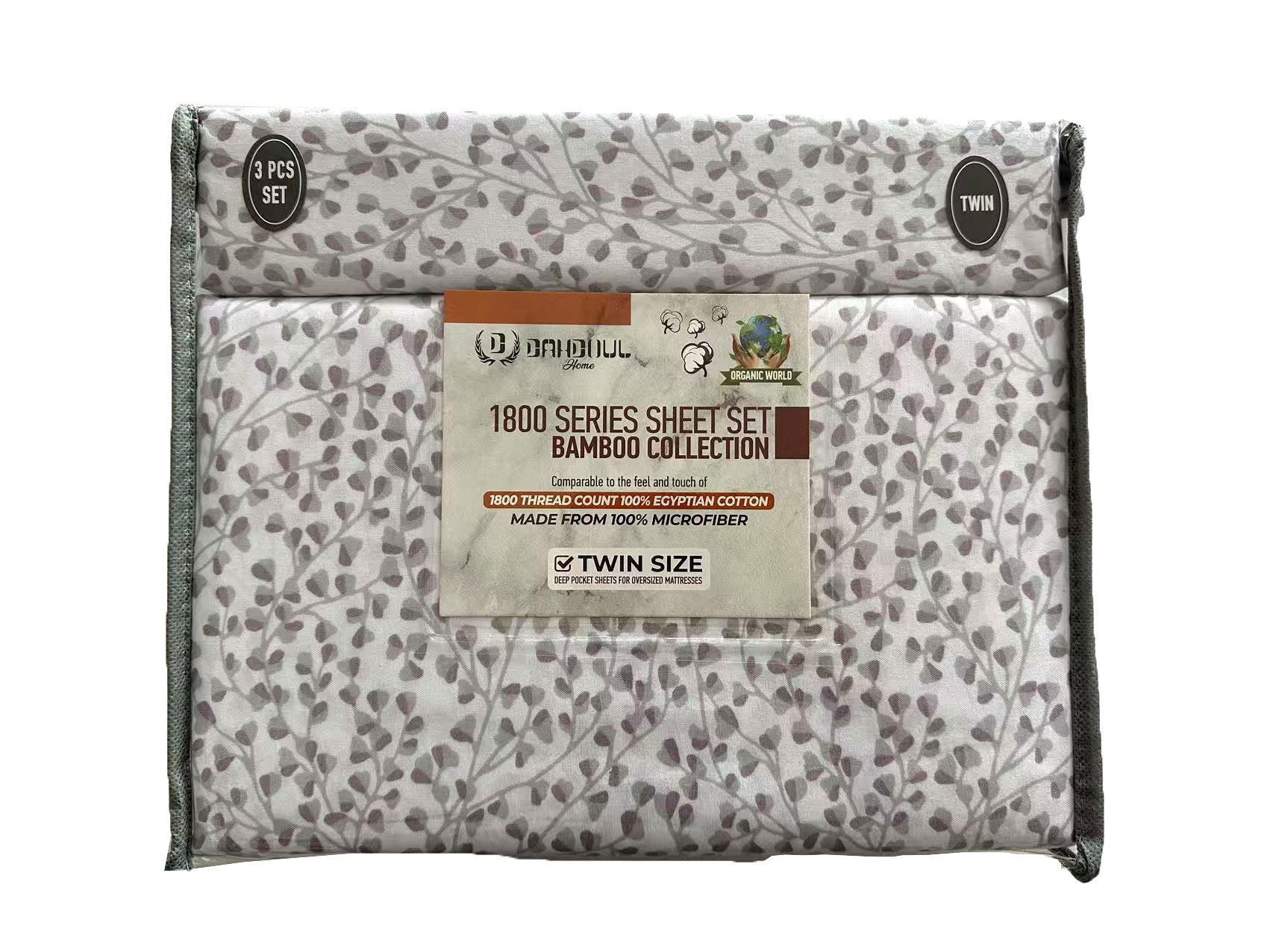 4 PIECE BAMBOO 1800 PRINTED BED SHEET DESIGNS–(ASSORTED CASE PACK 10 SHEETS PER CASE)