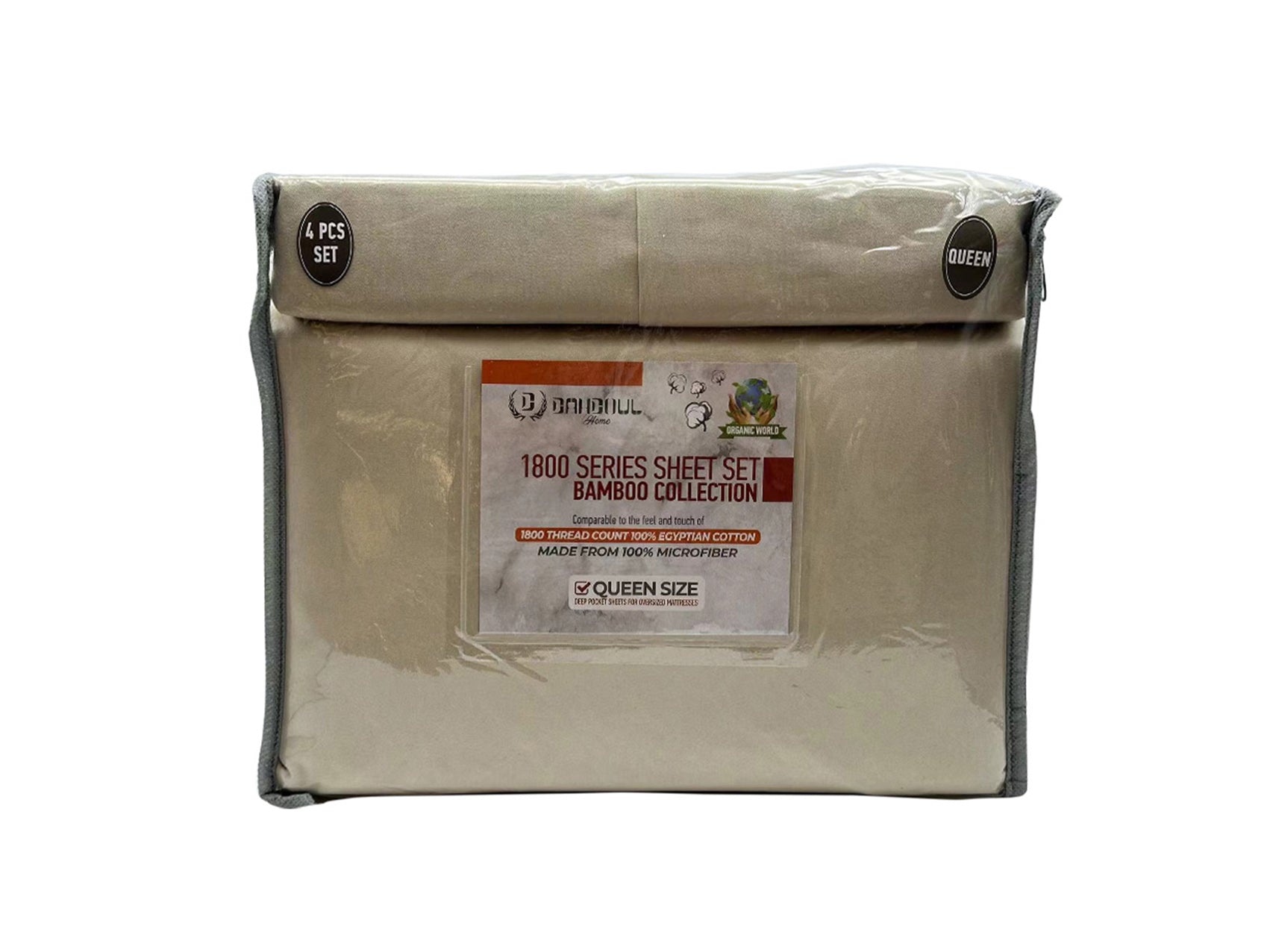 4 PIECE BAMBOO 1800 SOLID COLORS BED SHEET DESIGNS–(ASSORTED CASE PACK 10 SHEETS PER CASE)