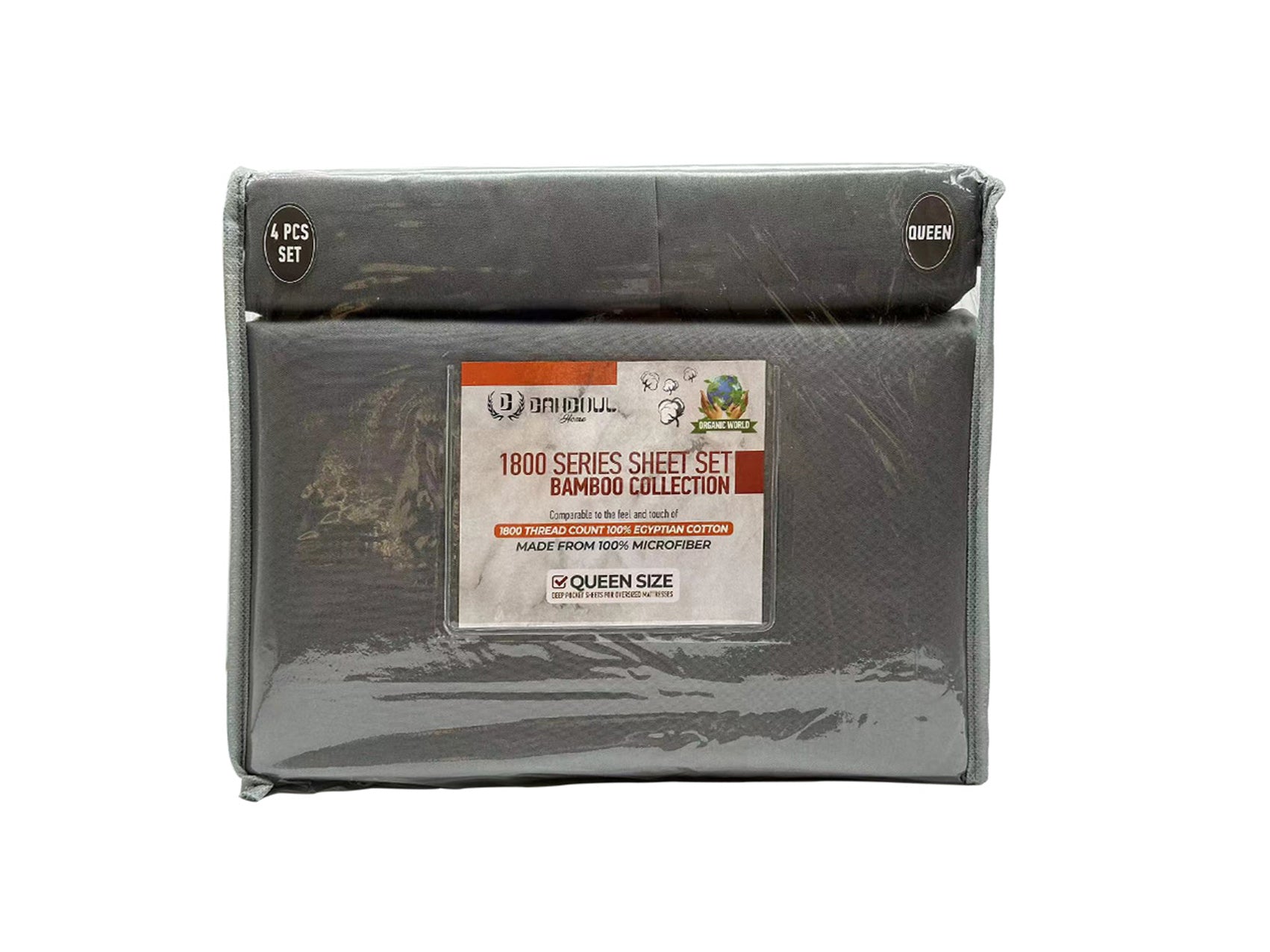 4 PIECE BAMBOO 1800 SOLID COLORS BED SHEET DESIGNS–(ASSORTED CASE PACK 10 SHEETS PER CASE)