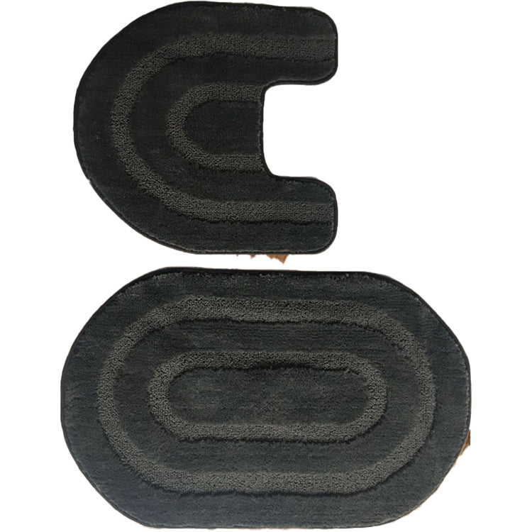 2 PIECE OVAL SHAGGY BATH SET – (SOLID CASE PACK 6 TOWELS PER CASE)