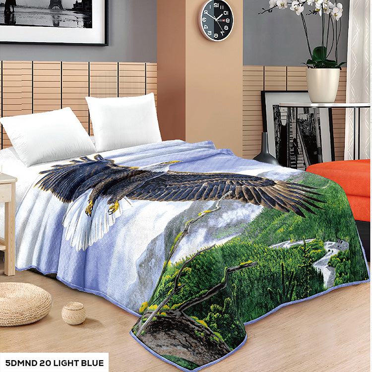 5 DIAMOND 2 PLY NEW ANIMAL DESIGN RACHELLE BLANKET - (Assorted Case Pack 10 Blanket's Per Case 2 Per Design)