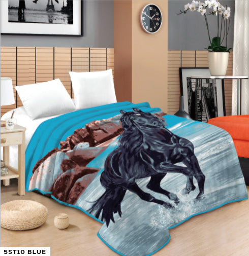 5 STAR 1 PLY ANIMAL DESIGN RACHELLE BLANKET (Assorted Case Pack 10 Blanket's Per Case 2 Per Design)
