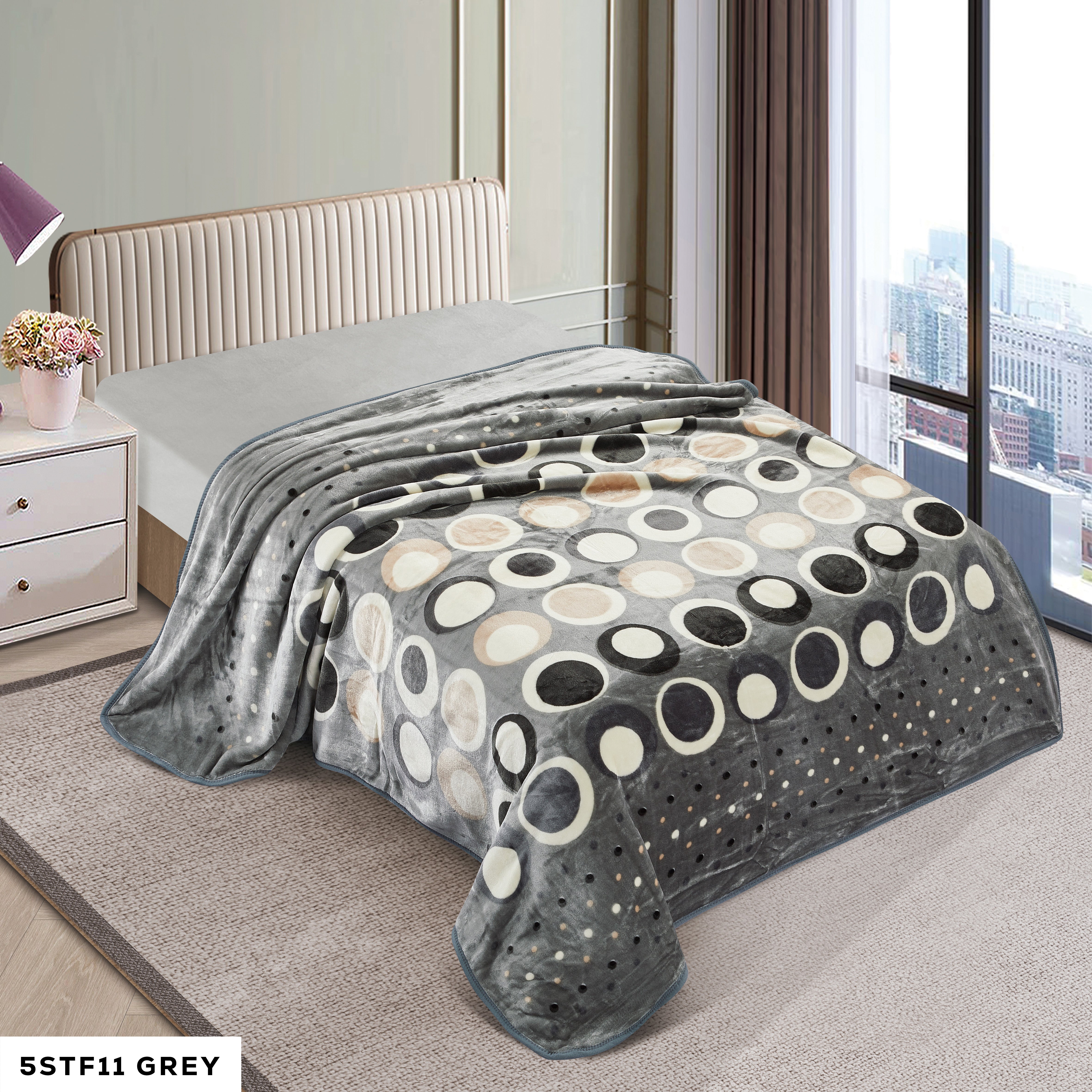 5 STAR 1 PLY RACHELLE BLANKET (Assorted Case Pack 10 Blankets Per Case 2 Per Design)