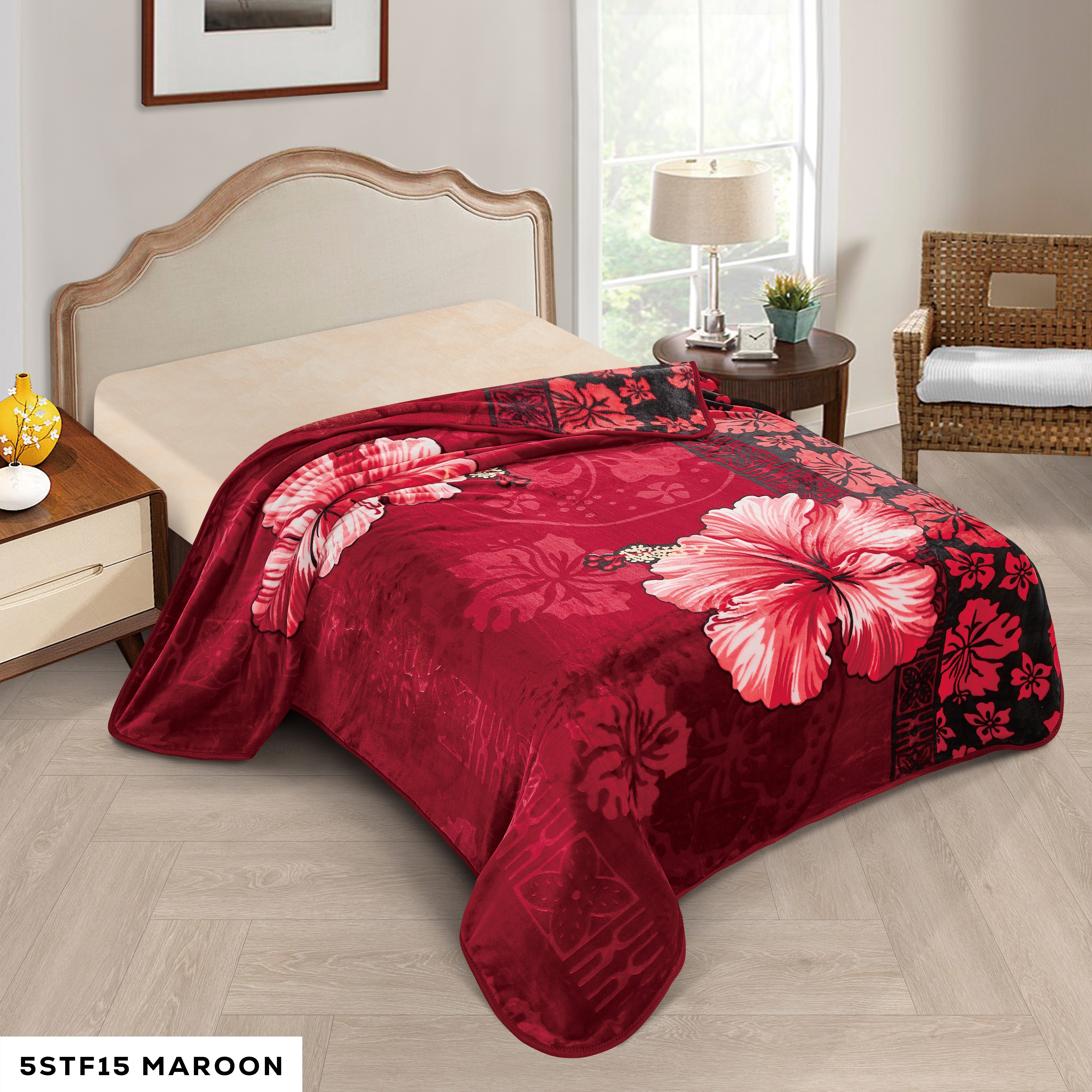 5 STAR 1 PLY RACHELLE BLANKET (Assorted Case Pack 10 Blankets Per Case 2 Per Design)