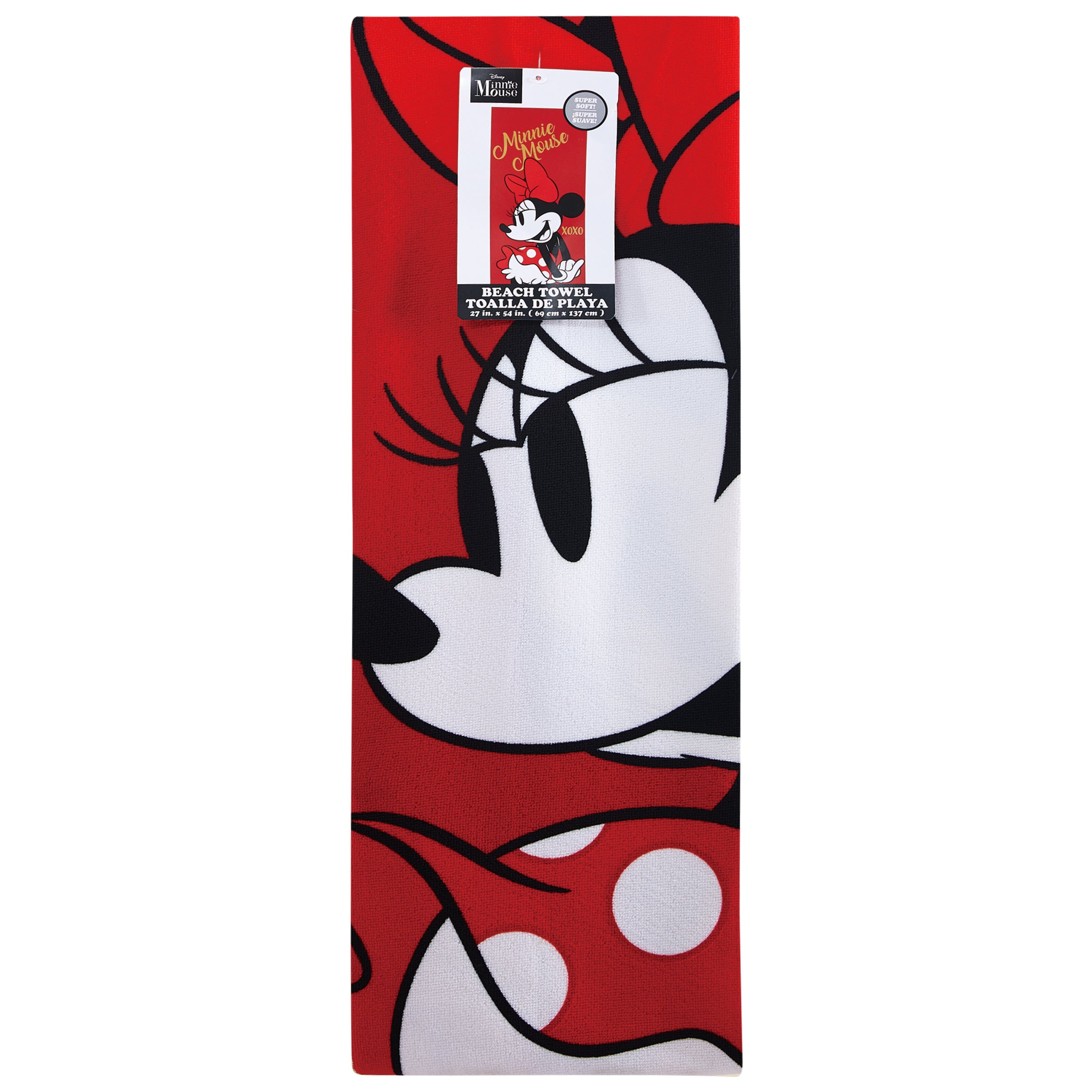 "XOXO" Minnie 27"x54" Disney Beach Towel