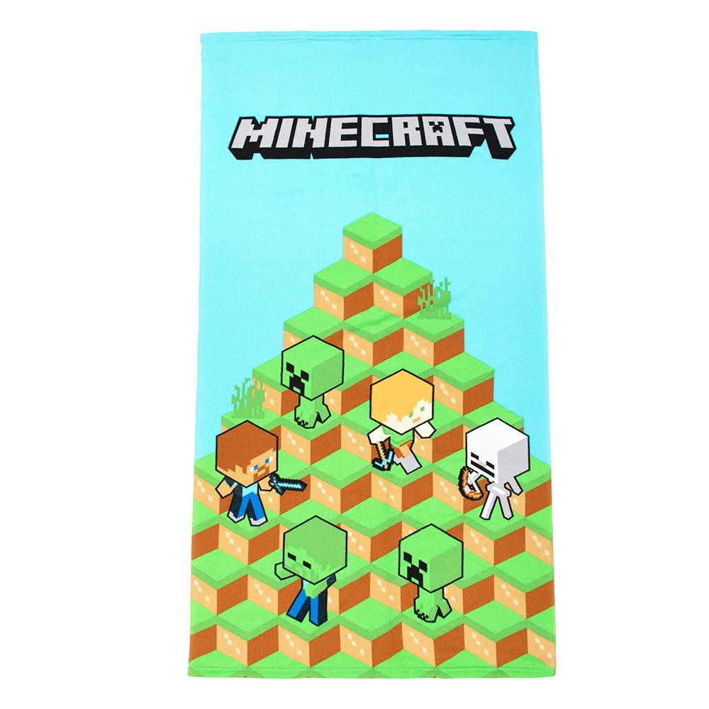"Blocks" Minecraft 27"x54" Minecraft Beach Towel - Dahdoul Online