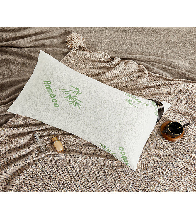 Almohada de espuma viscoelástica de bambú.