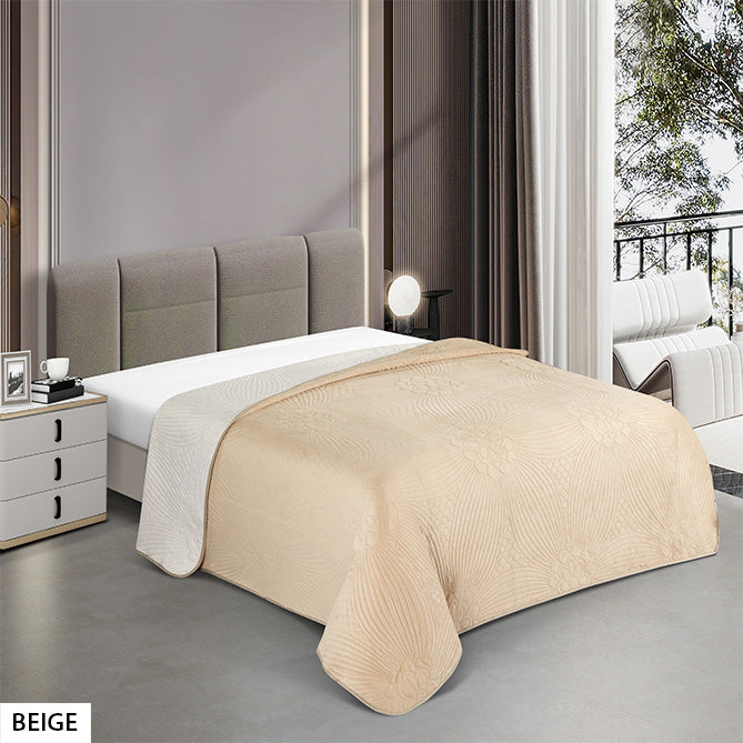 1 PIECE BEAUTY SOFT BEDSPREAD - (ASSORTED CASE PACK 30 PIECES PER CASE 3 PER DESIGN)