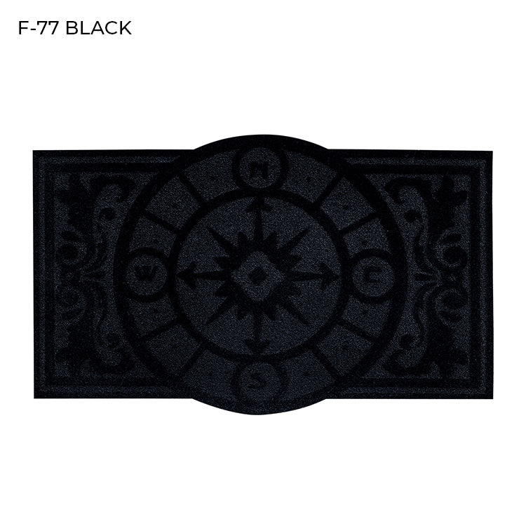 "RECYCLED TO LIFE" BLACK COLOR RUBBER MATS-(ASSORTED CASE PACK 12 ITEMS PER CASE)