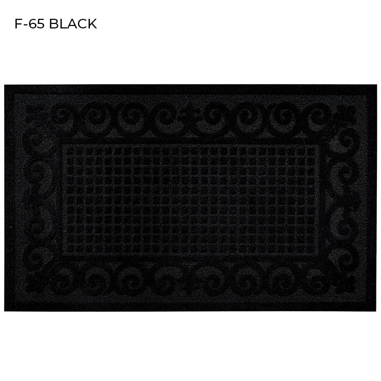 "RECYCLED TO LIFE" BLACK COLOR RUBBER MATS-(ASSORTED CASE PACK 12 ITEMS PER CASE)