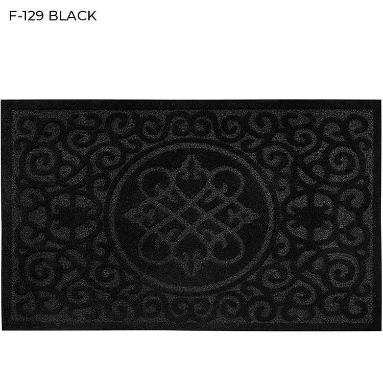 "RECYCLED TO LIFE" BLACK COLOR RUBBER MATS-(ASSORTED CASE PACK 12 ITEMS PER CASE)