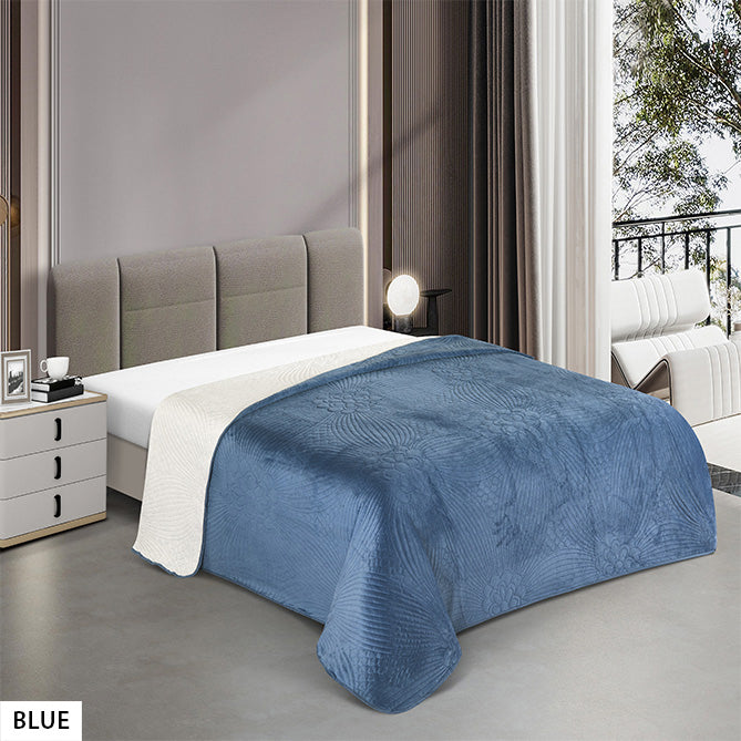 1 PIECE BEAUTY SOFT BEDSPREAD - (ASSORTED CASE PACK 30 PIECES PER CASE 3 PER DESIGN)