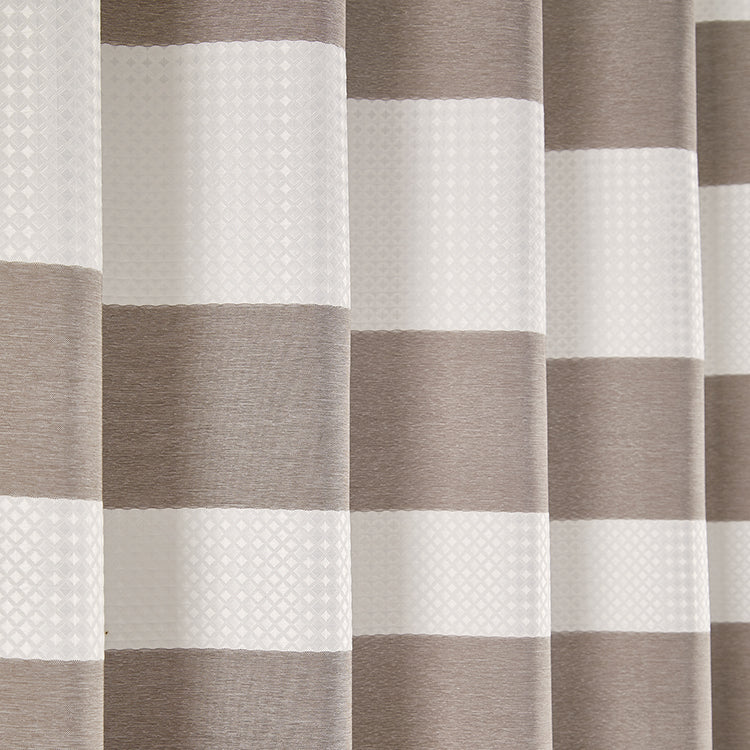 Elegance “Textured Shower Curtain Set" - Brown