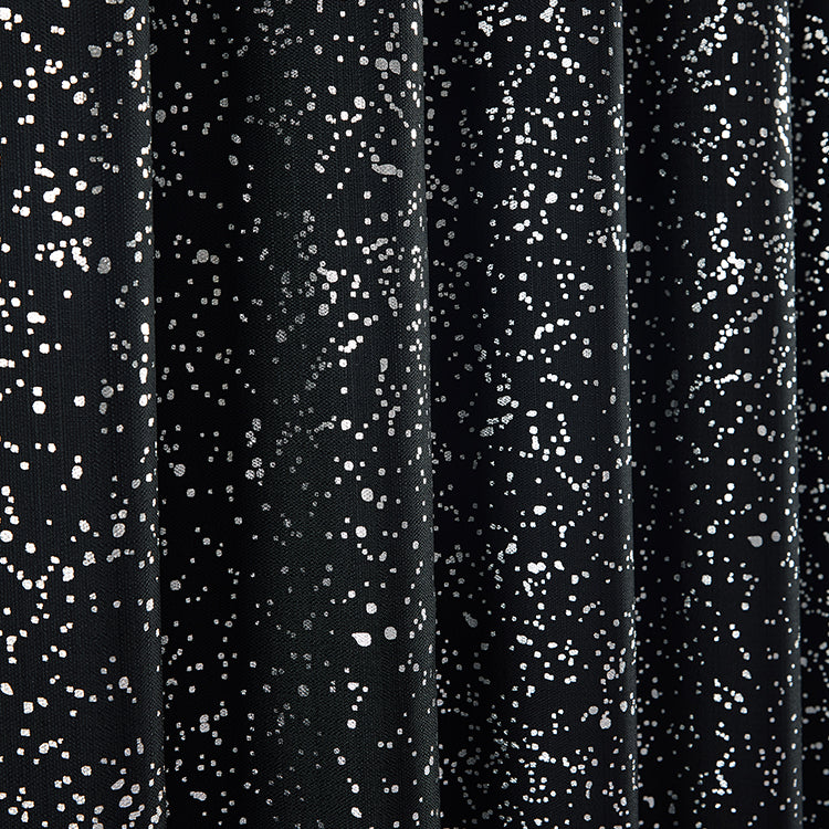 14 Piece Sedona Metallic Bath Set - Blackout-Black with Silver Foil