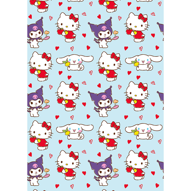 "Cooking with love" Hello Kitty Twin Flannel Rotary Blanket
