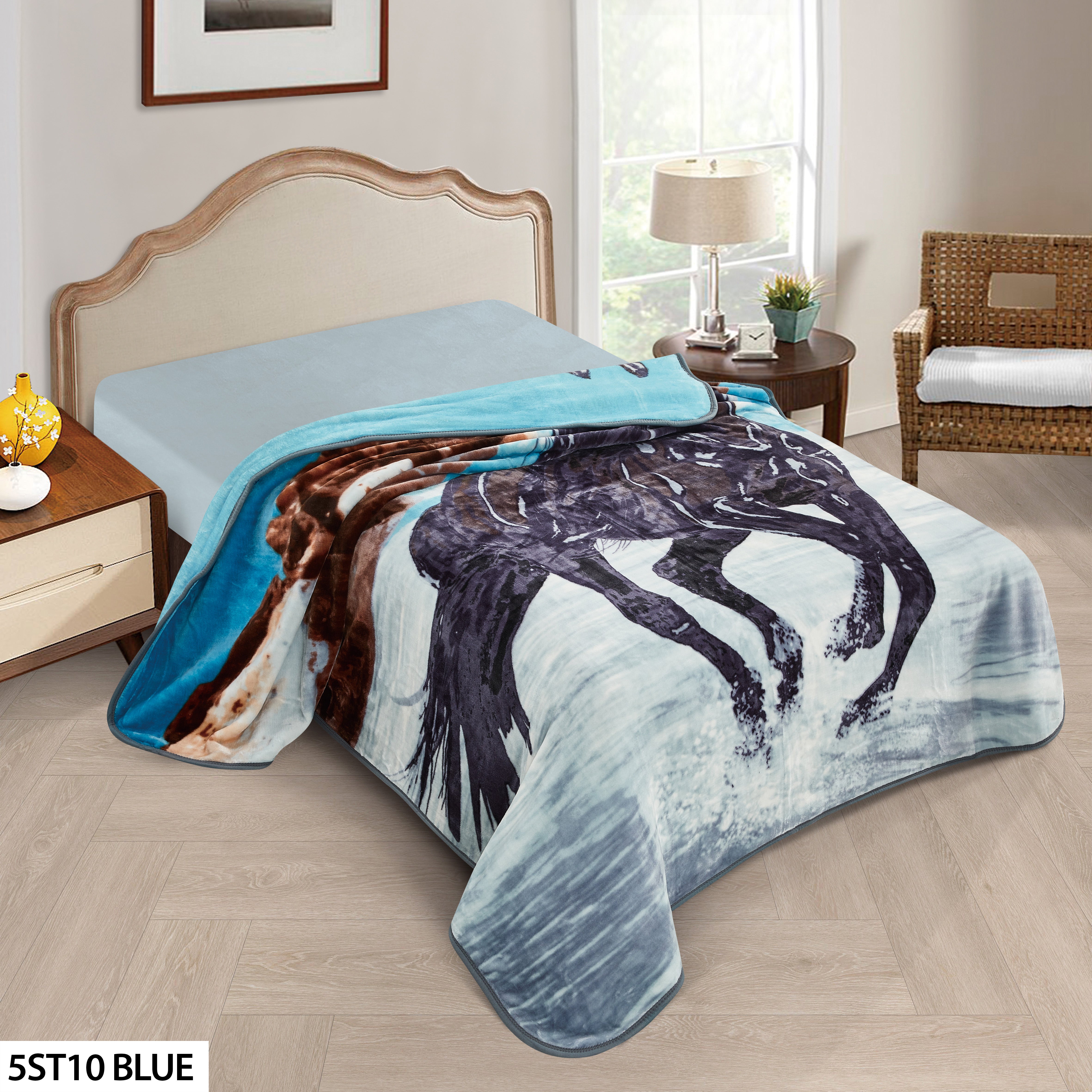 5 STAR 1 PLY ANIMAL DESIGN RACHELLE BLANKET (Assorted Case Pack 10 Blankets Per Case 2 Per Design)