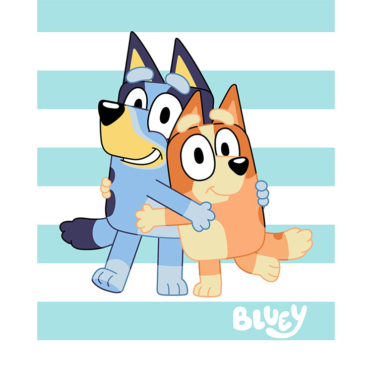 "Hugs" Bluey Baby BBC Rachelle Blanket