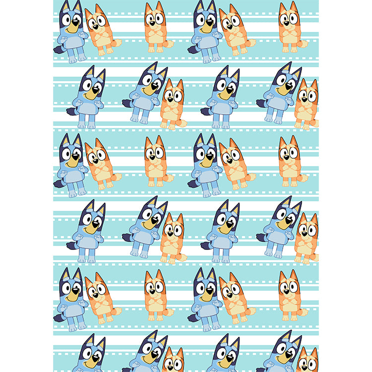 Bluey "Excited Girls" Twin Flannel Rotary Blanket
