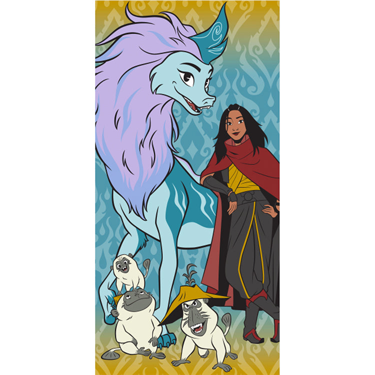 Toalla de playa Disney "The Crew" Raya&Last Dragon 27"x54"