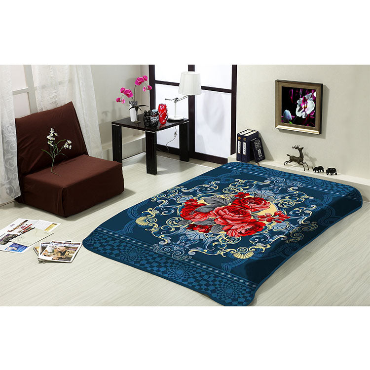 GOLDEN DRAGON 2 PLY BLANKET WITH EMBOSS GROUP-B (ASSORTED CASE PACK 5 BLANKETS PER CASE 1 PER DESIGN)