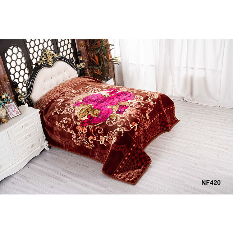 GOLDEN DRAGON 2 PLY BLANKET WITH EMBOSS GROUP-B (ASSORTED CASE PACK 5 BLANKETS PER CASE 1 PER DESIGN)
