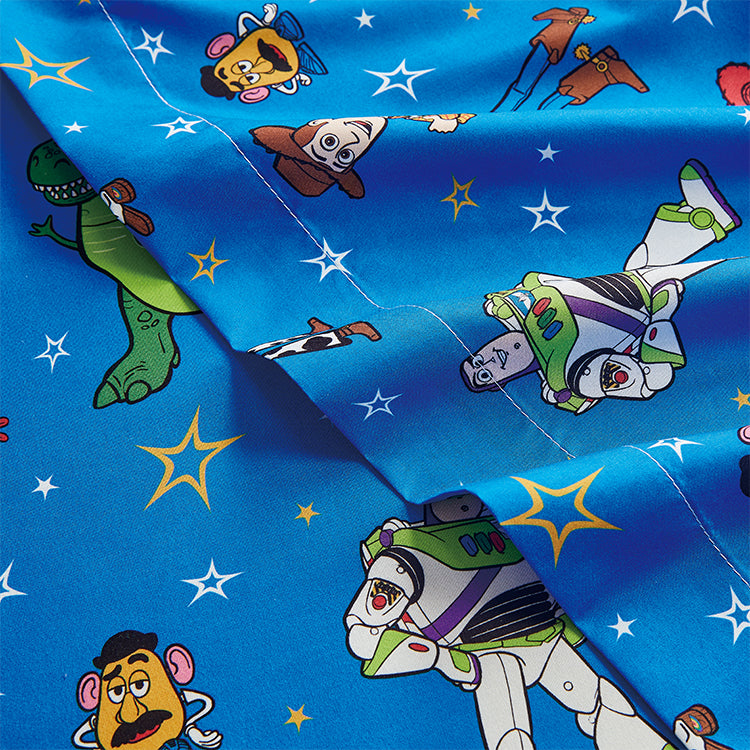 3 PIECE TWIN BEDSHEET SET "CHARACTERS & STARS" TOY STORY-(SOLID PACKING: 08 ITEMS IN A CASE)