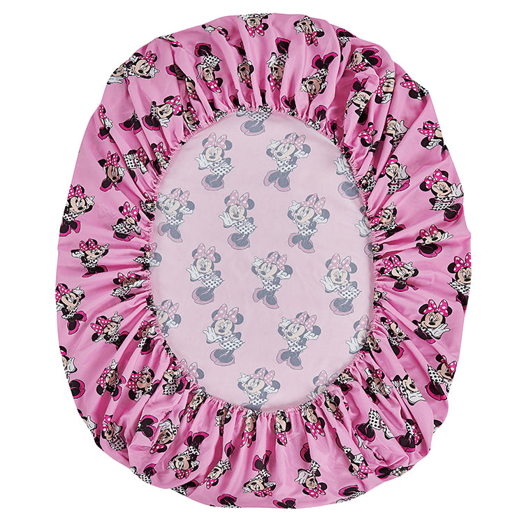 3 Piece "Polka Dot Bow (Pink)" Minnie Twin Disney Bed sheet Set