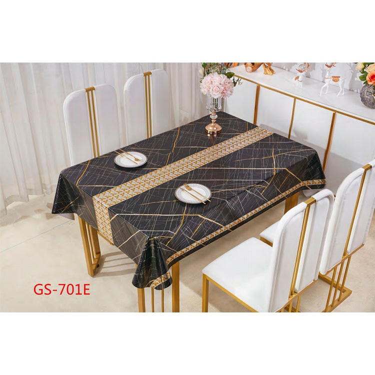 METALLIC PVC WITH FABRIC BACKING TABLECLOTH NEW ARRIVAL-(SOLID CASE PACK 2 ITEMS PER CASE)