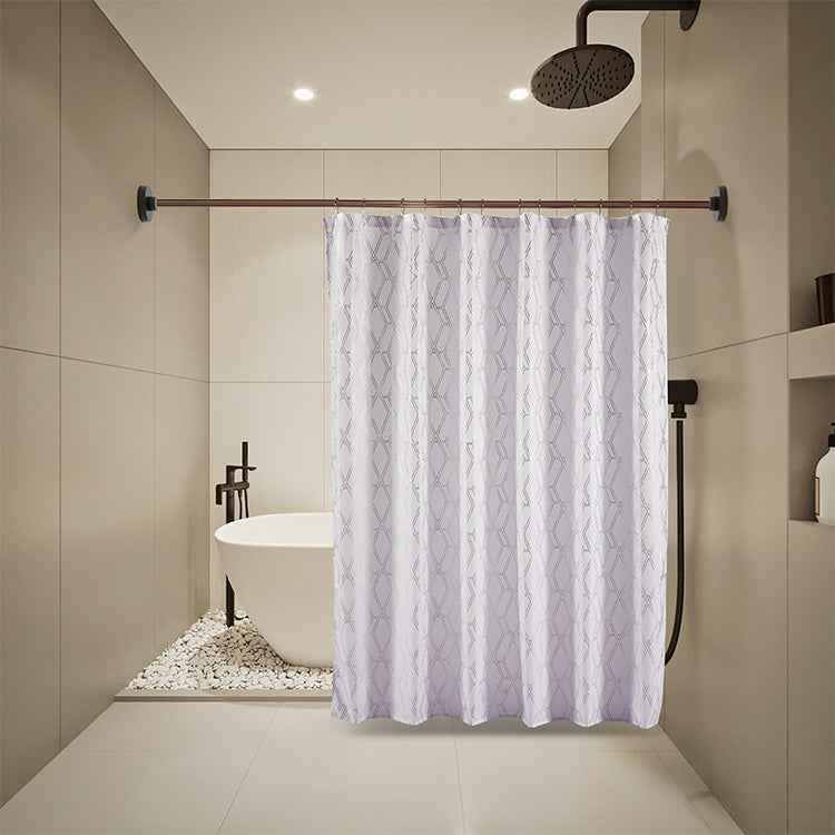 14 Piece Roaring Metallic Shower Curtain-(SOLID CASE PACK 12 ITEMS IN A CASE)