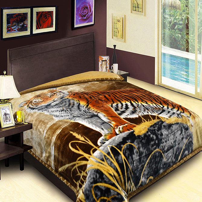 GOLDEN LION 2PLY BLANKETS-ANIMAL COLLECTION NEW DESIGNS (SOLID CASE PACK 5 BLANKETS PER CASE)