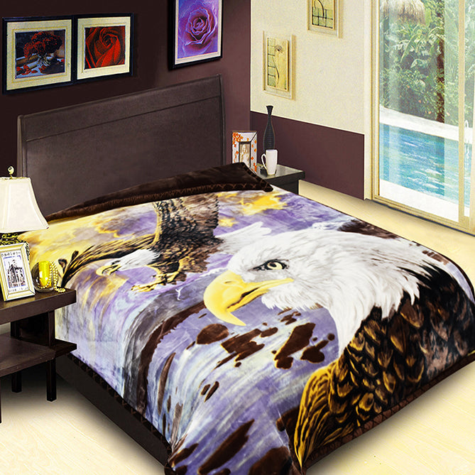 GOLDEN LION 2PLY BLANKETS-ANIMAL COLLECTION NEW DESIGNS (SOLID CASE PACK 5 BLANKETS PER CASE)