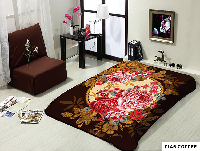 HEAVY WEIGHT 2 PLY BLANKET WITH EMBOSS FLOWER GROUP A - (Assorted Case Pack 6 Blanket's Per Case 1 per Design)
