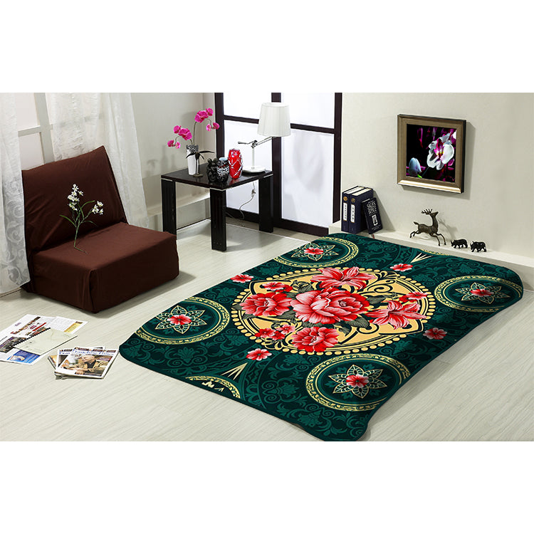 HEAVY WEIGHT 2 PLY BLANKET WITH EMBOSS FLOWER GROUP-B