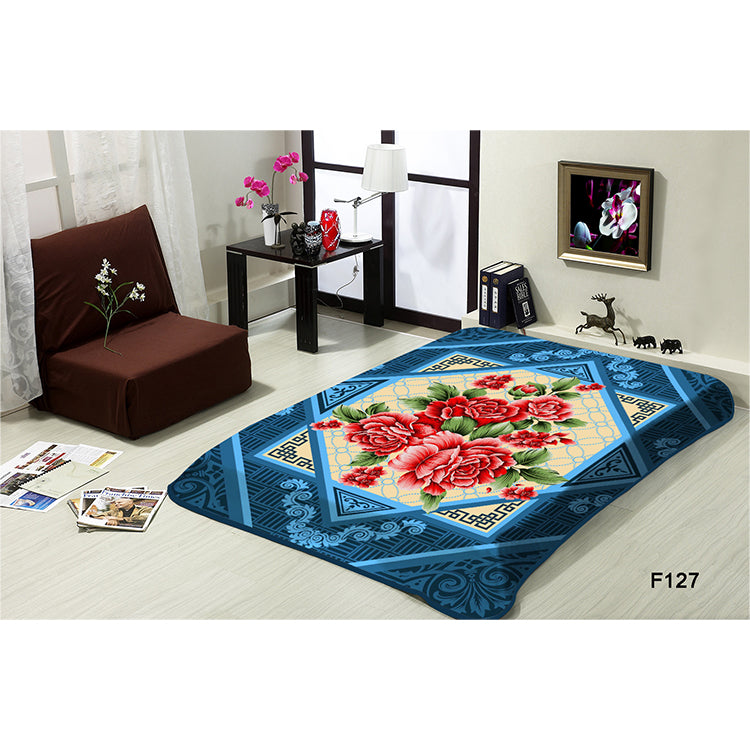HEAVY WEIGHT 2 PLY BLANKET WITH EMBOSS FLOWER GROUP-B