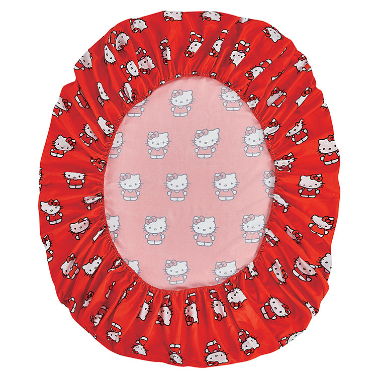 3 Piece "Classic Girl in Red" Hello Kitty Twin Sanrio Bed sheet Set - Solid Packing (8 Items in a Case)