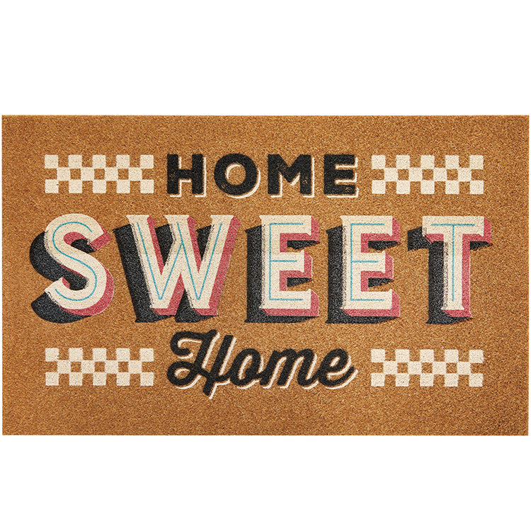 "Welcome Meow Coir" Laser Digital Synthetic Coir Assort. Rubber Mats
