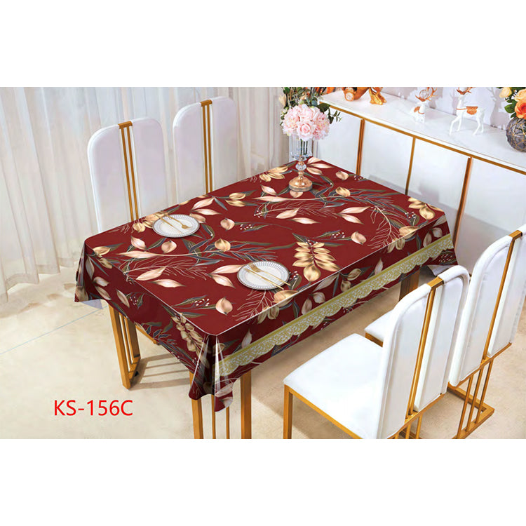 METALLIC PVC WITH FABRIC BACKING TABLECLOTH NEW ARRIVAL-(SOLID CASE PACK 2 ITEMS PER CASE)