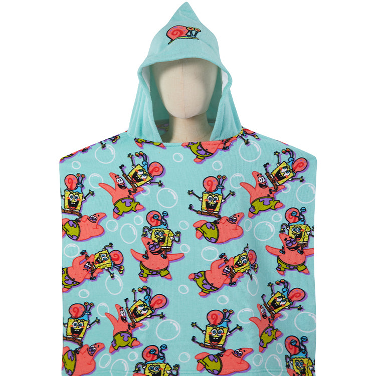 Poncho para piscina, baño, playa y playa con capucha de 23,6" x 47,2" - Dinos Navy