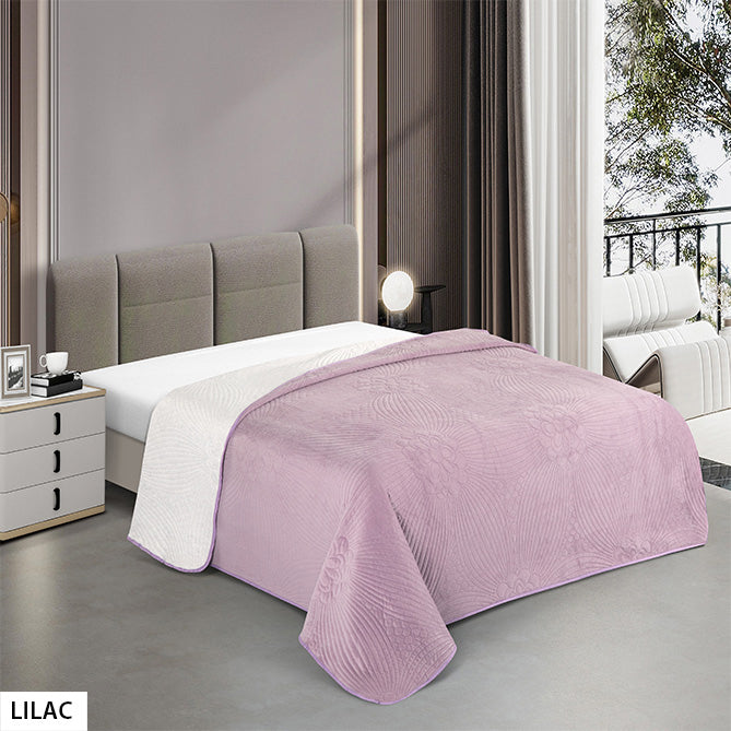 1 PIECE BEAUTY SOFT BEDSPREAD - (ASSORTED CASE PACK 30 PIECES PER CASE 3 PER DESIGN)