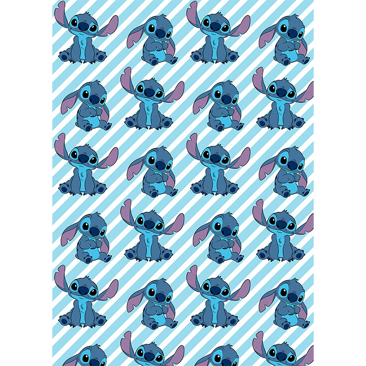 Lilo&Stitch "Silly Sitting" Twin Flannel Rotary Blanket