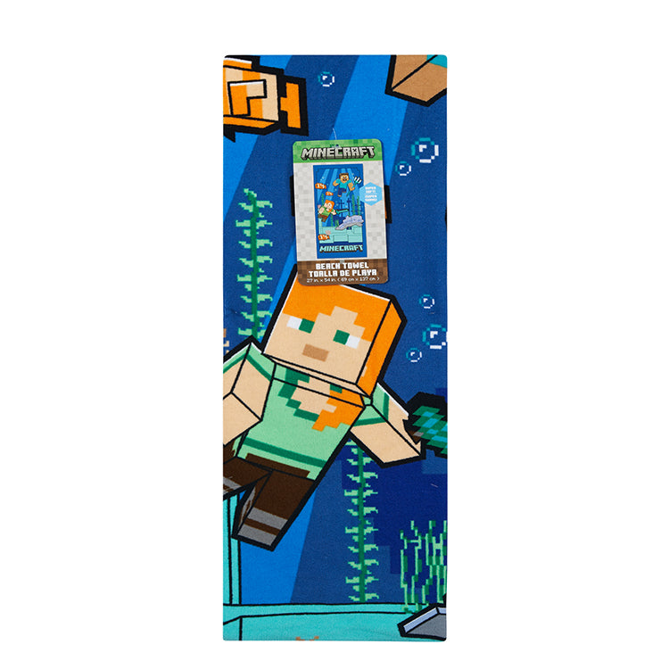 “Underwater Fun” Minecraf ”27"x54" Disney Beach Towel