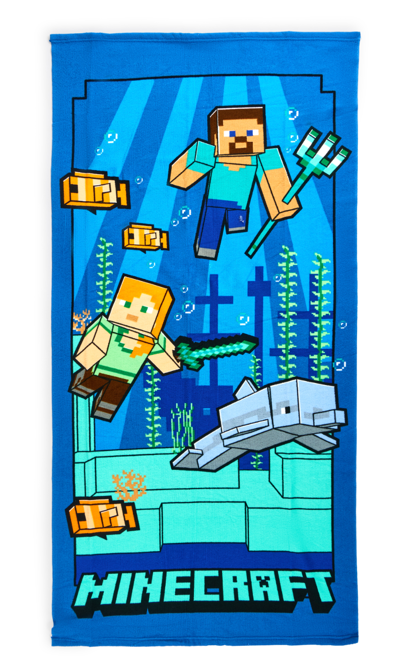 BEACH TOWEL 27"x54"- LICENSED CHARACTER BEACH TOWELS (SOLID PACKING 24 TOWELS PER CASE)