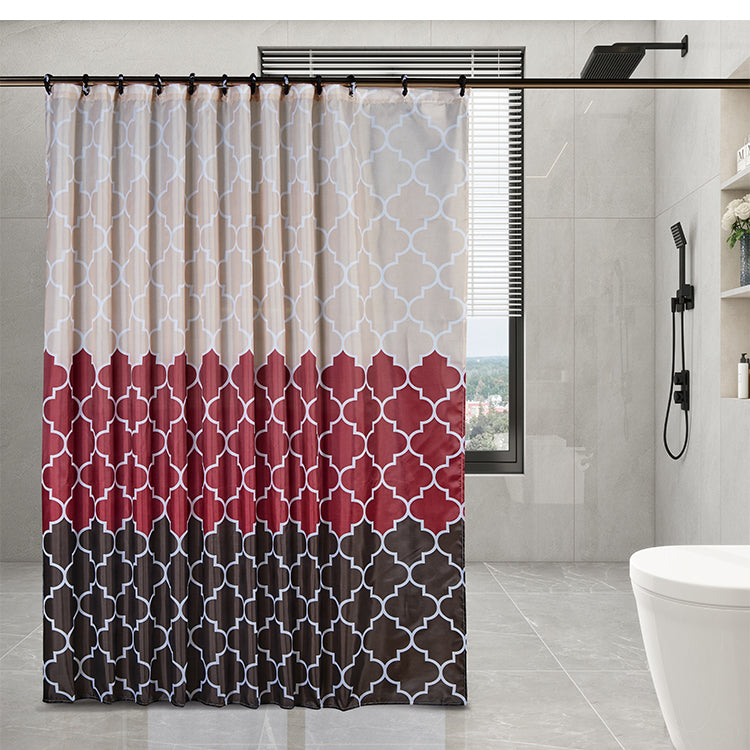 15 Piece Oasis Bath Set - Latice Red