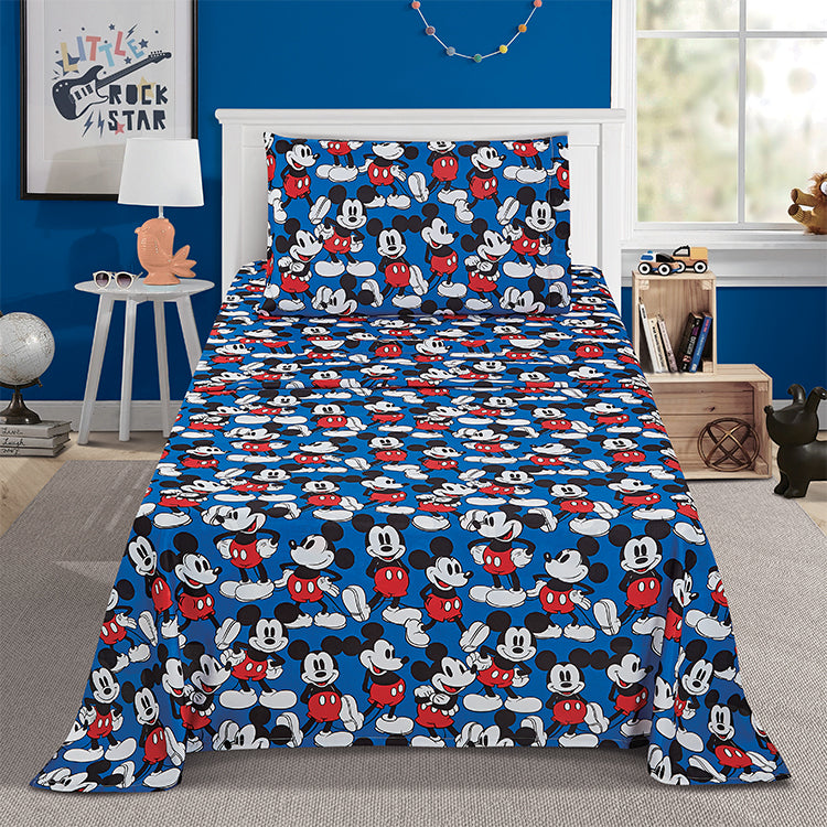 3 Piece "One and Only" Mickey Twin Disney Bed sheet Set