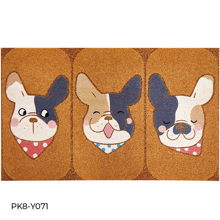 "WELCOME MEOW COIR" LASER DIGITAL SYNTHETIC RUBBER MATS-(ASSORTED CASE PACK 12 ITEMS PER CASE)