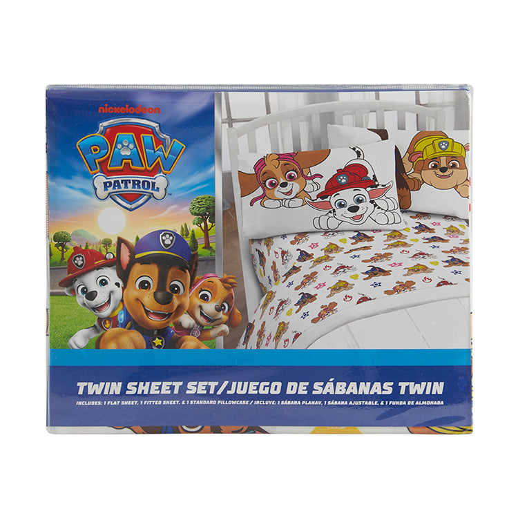 3 Piece “Puppies Ready” Paw Patrol Twin Bed sheet Set